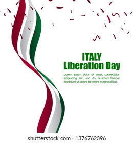 Italy Liberation Day Vector Template Design Illustration
