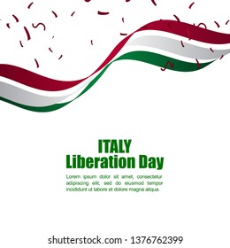 Ilustración de diseño de plantillas vectoriales del Día de la Liberación de Italia