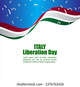 Italy Liberation Day Vector Template Design Illustration