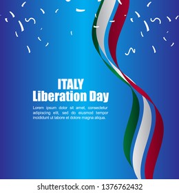 Italy Liberation Day Vector Template Design Illustration