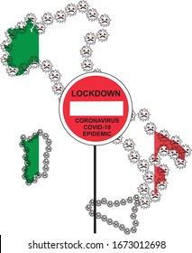 Italy Lockdown Due To Coronavirus COVID-19 Epidemic