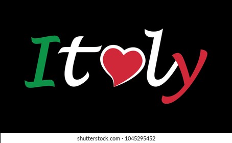 Italy Logo Type Writing