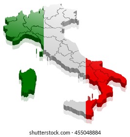 Italy Map 3d