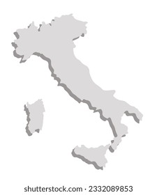 Italy map 3d color map 