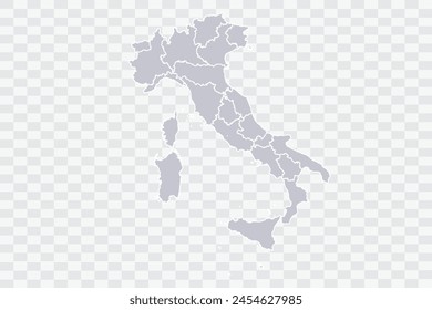 Italy Map Cloud Color on White Background quality files Png