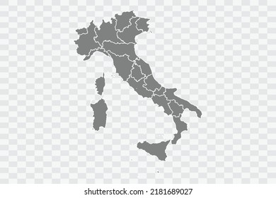 Italy Map Color on White Background quality files Png