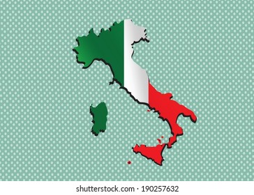 italy map and flag idea design