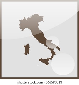 Italy Map Icon.