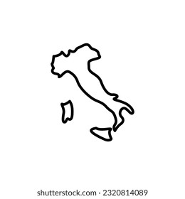 Italy map icon. Italy outline map. Simple icon for web design, typography. Vector illustration