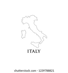 Italy map icon vector illustration.