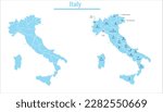 italy map illustration vector detailed italy map with regions	