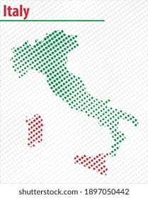 Italy map illustration vector detailed italy map with states