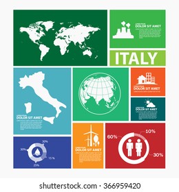 italy map infographic
