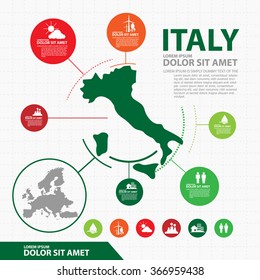 italy map infographic