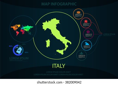 italy map infographic