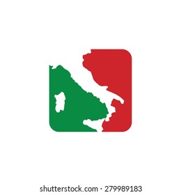 Italy Map - Italian Logo Template - Italia Icon