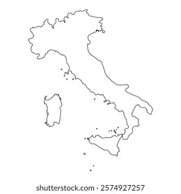 italy map outine vector design