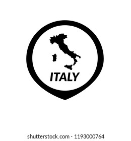 italy map and map pointer