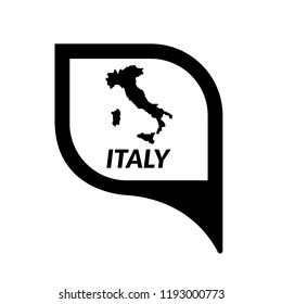 italy map and map pointer