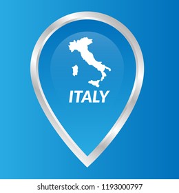 italy map and map pointer