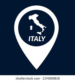 italy map and map pointer