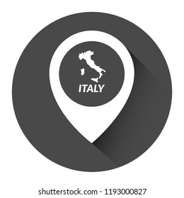 italy map and map pointer