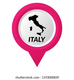 italy map and map pointer