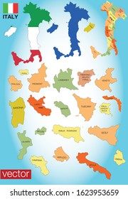 Italy map, Italy political map icon in trendy flat style Symbol for your web site design, logo, app, UI. Vector illustration, EPS