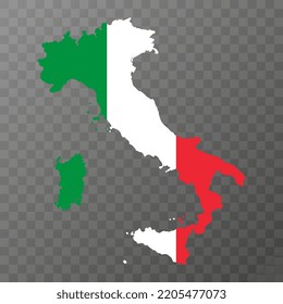 Italy Map with region borders. Vector illustration.