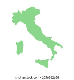 Italy map silhouette
