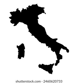 Italy map silhouette. Vector image