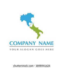 italy map and teeth dental care symbol logo vector