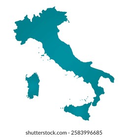 Italy map template isolated on white background. Vector design.