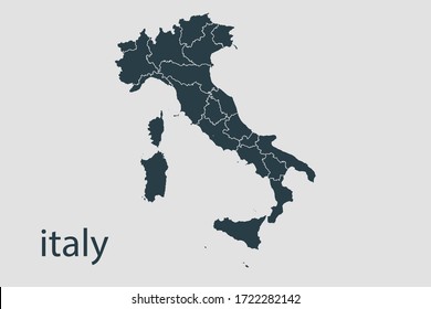 イタリア地図 の画像 写真素材 ベクター画像 Shutterstock