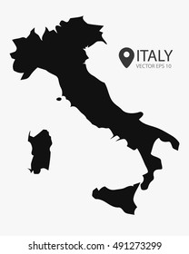 Italy map vector, Italy vector illustration, isolated Italy