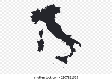 Italy map vector, Not isolated on transparent background
