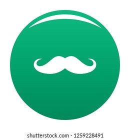 Italy mustache icon. Simple illustration of italy mustache vector icon for any design green