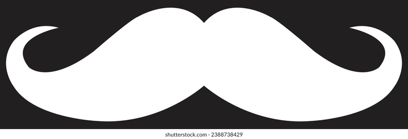 Italy mustache icon white color, Simple illustration of italy mustache vector icon