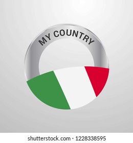 Italy My Country Flag badge