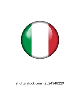 ITALY NATIONAL FLAG GLOSSY ICON