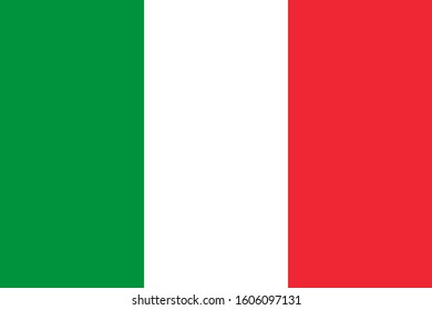 Italy. National flag. Icon. Symbol. Vector illustration on white background.