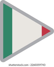 Vector de icono de la bandera nacional de Italia Material de ilustración