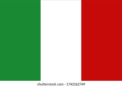 Vector de bandera nacional de Italia. Bandera de Italia.