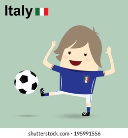 italy national football team, businessman happy is playing soccer