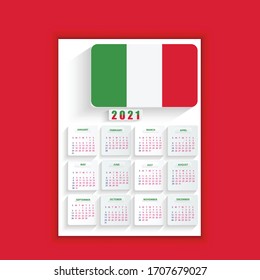 Italy New year 2021 poster template design