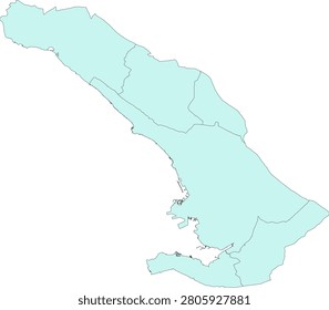 Italy none Trieste Vector map with communes