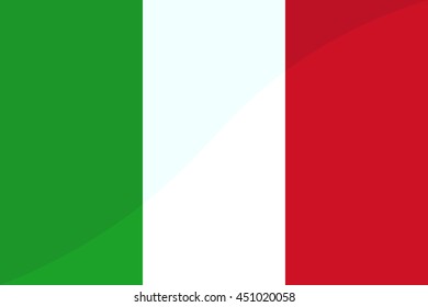 Italy official flag, stylish vector illustration
