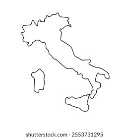 Italy outline
country map
Vector outline on white background