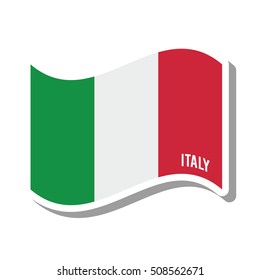 italy patriotic flag isolated icon vector illustration design