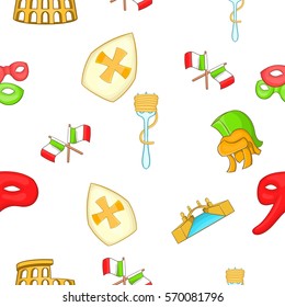 Italy pattern. Cartoon illustration of Italy vector pattern for web